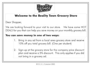 Grocery Discount Sheet