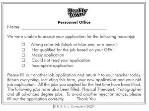 Rejection Notice